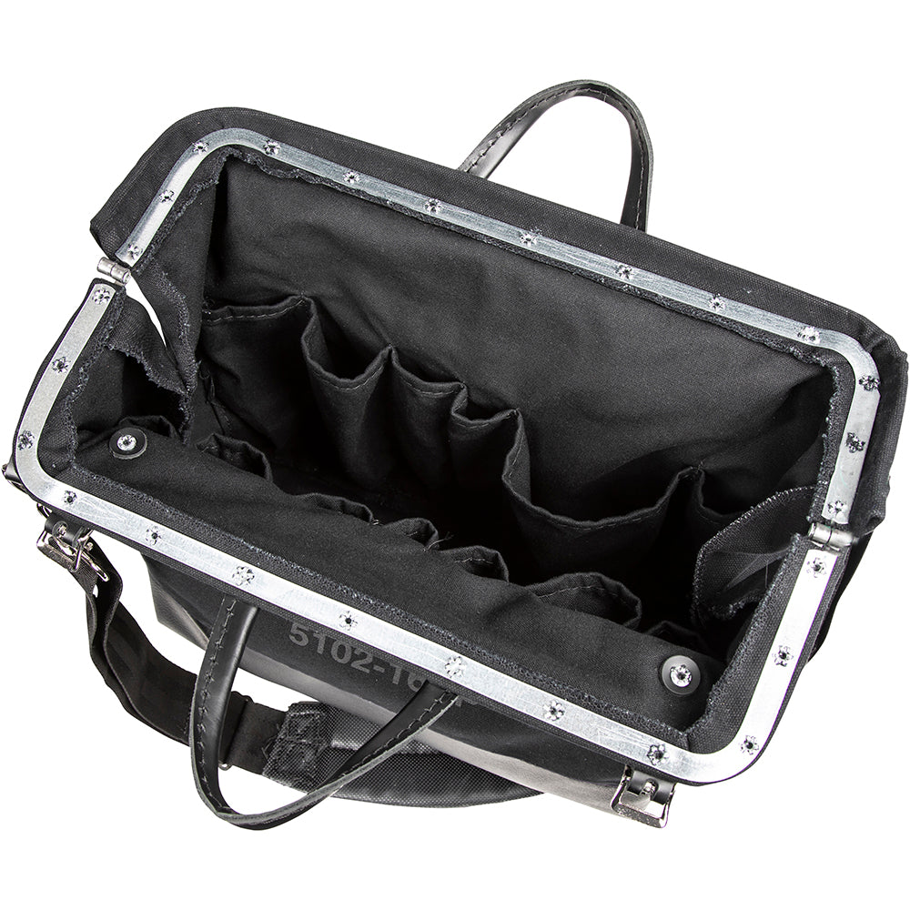 Deluxe Black Canvas Tool Bag, 16-Inch