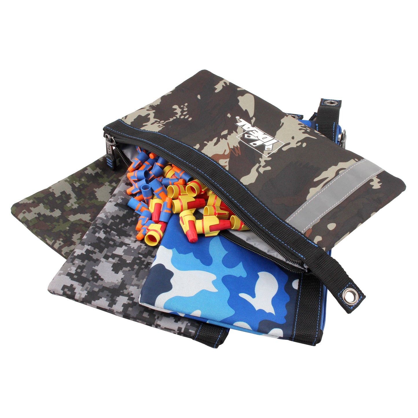 37-060 Pro Series Camo Flat Zipper Pouches, 4-Pack