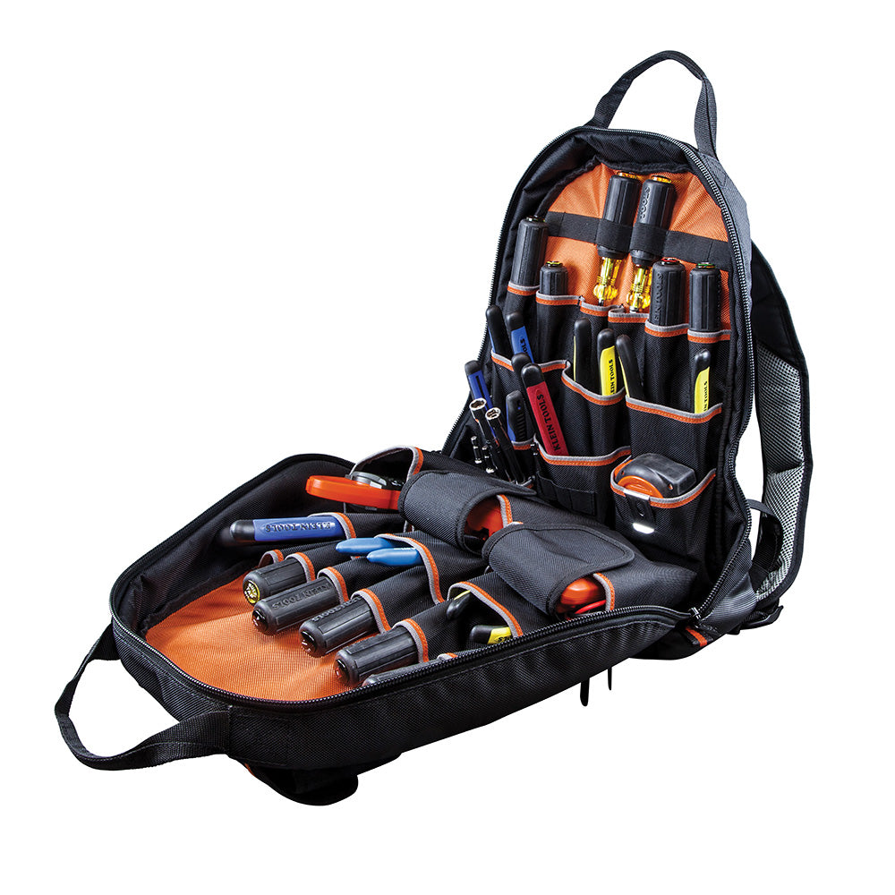 Backpack, Electrician Tool Bag, 35 Pockets for Hand Tools and Gear